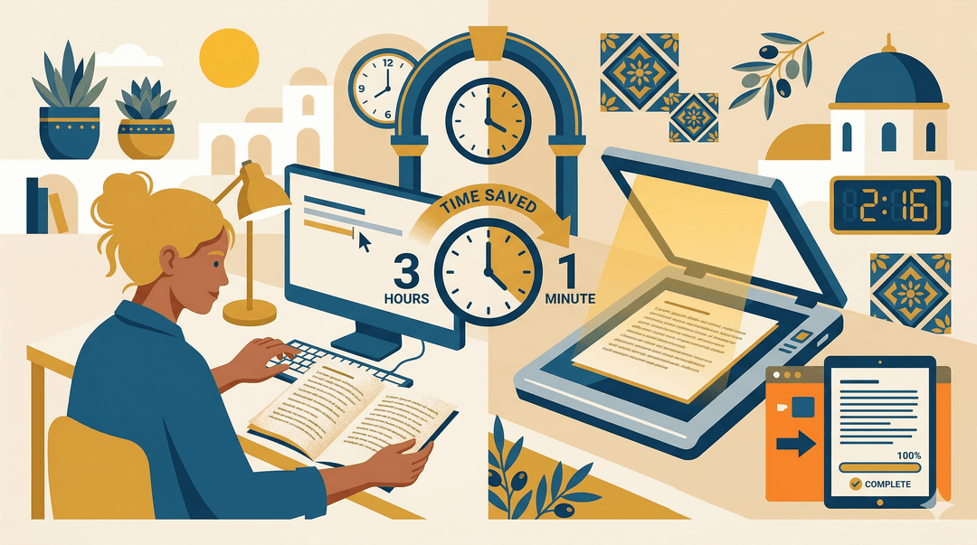 Imagen a texto vs escritura manual: Por qué el OCR ahorra horas